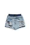 Alexander Wang distressed light bleach distressed pre-styled denim skirt