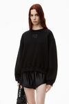 alexander wang ストラクチャードテリー パフロゴ スウェットシャツ black