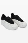 alexander wang aw hoop pebble leather sneaker  optic white