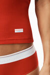 alexander wang racerback tank in ribbed cotton red