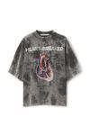 Alexander Wang storm bleach out heartbreaker t-shirt aus baumwolljersey mit grafikprint