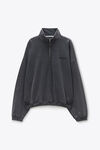 Alexander Wang washed asphalt 灰色半拉链运动衫