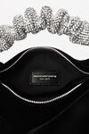 alexander wang scrunchiee 天鹅绒迷你手袋 black