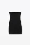 alexander wang abito corto senza spalline in nylon compatto jacquard black