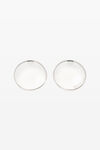 alexander wang chrome lens earring in metal silver