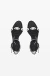 alexander wang dome 65 mid heel goatskin sandal  black