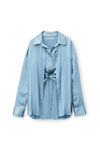 alexander wang double layered top in silk dark iris