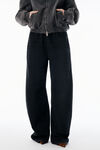Alexander Wang faded black 黑色磨毛牛仔运动裤