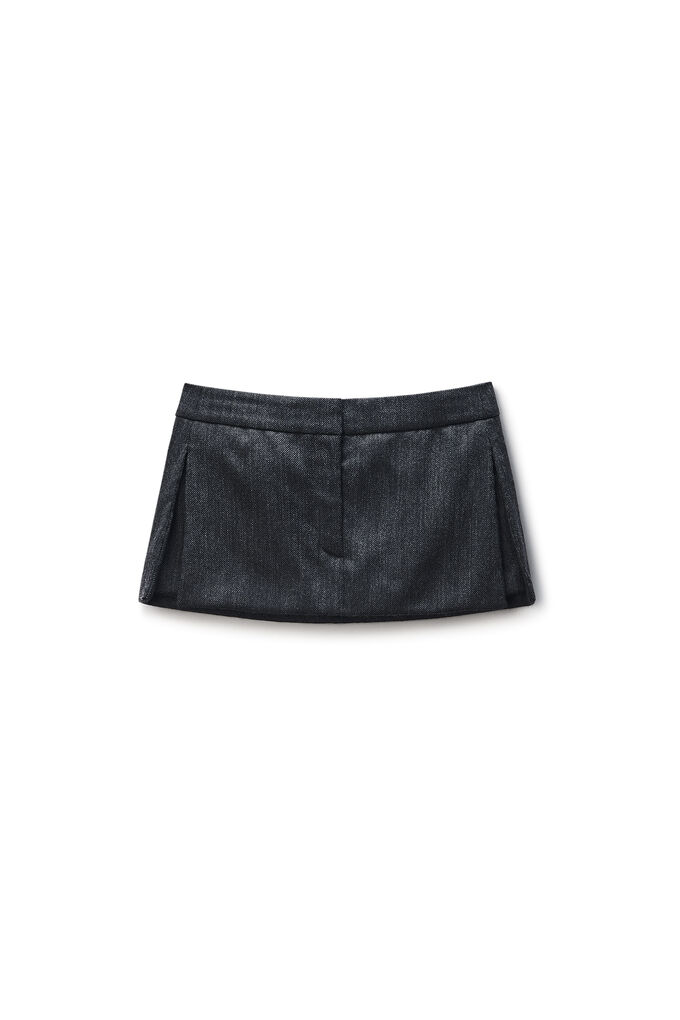 Alexander Wang Tailored Mini Skort In Wool In Black