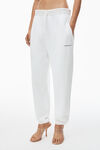 Alexander Wang white unisex sweatpant in dense fleece