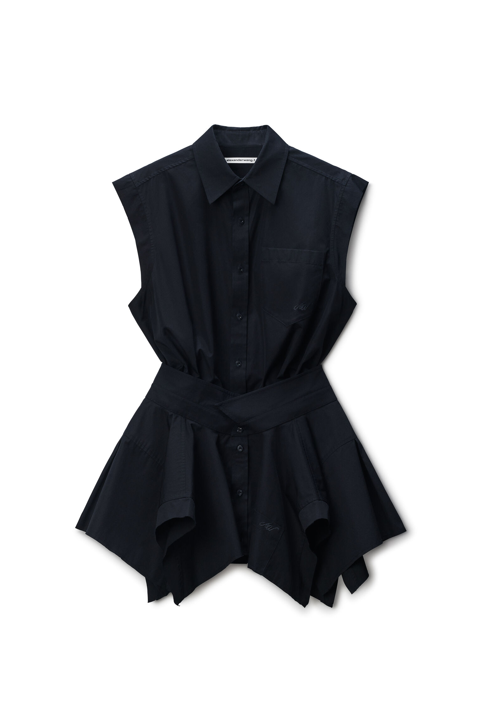 alexander wang black shirt dress alexanderwang.t Black Layered Dress