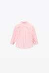 alexander wang kids button down shirt in compact cotton light pink