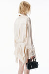 Alexander Wang ivory ivory silk charmeuse pre-styled double shirtdress
