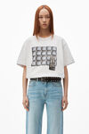 alexander wang tune in tee in compact jersey gunsmoke