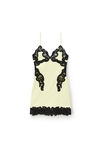 alexander wang cut out cami dress in towel terry lemon drop