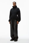 alexander wang sculpted jacket in teddy fleece black