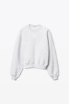 alexander wang ストラクチャードテリー パフロゴ スウェットシャツ light heather grey
