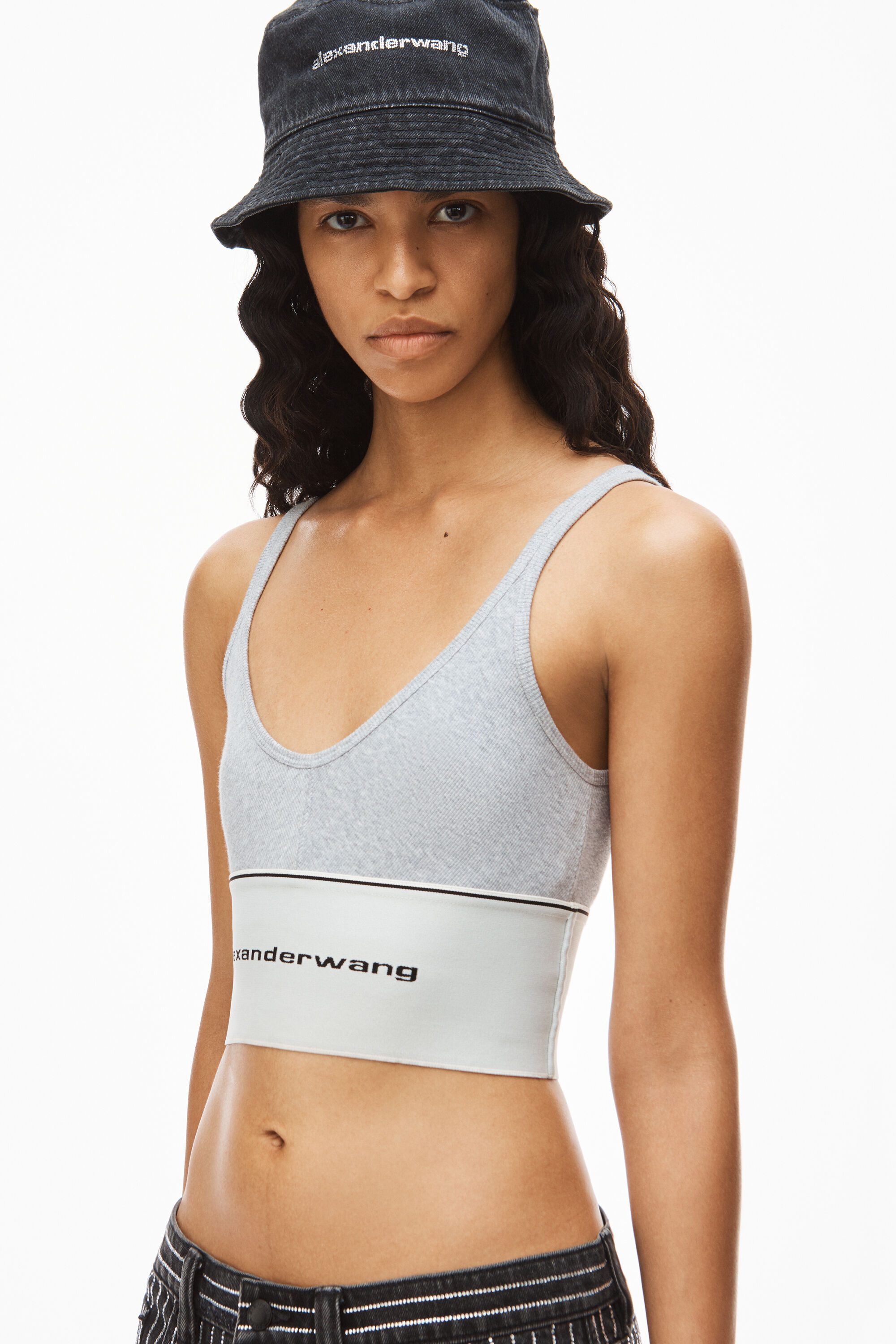 Alexanderwang Logo Elastic Bra Alexander Wang