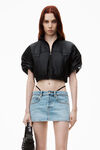 Alexander Wang vintage faded indigo mini skirt with pre-styled logo thong