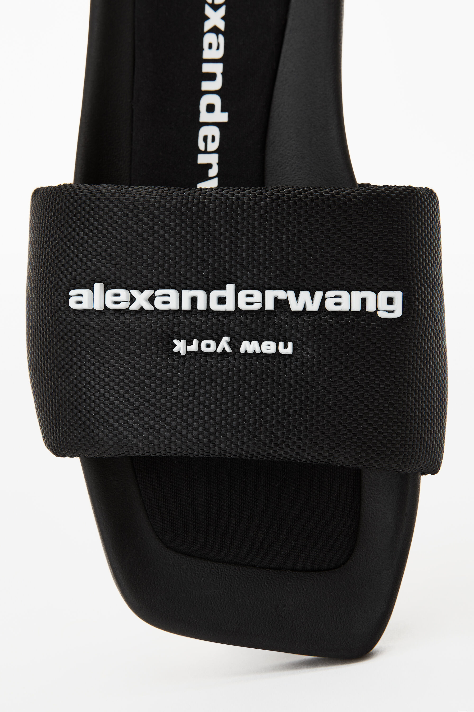 alexanderwang AW POOL SLIDE IN NYLON BLACK - alexanderwang® US