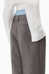 alexander wang jupe-culotte ajustée superposée en laine mélangée grey