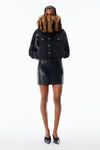 Alexander Wang black mini-jupe taille basse en cuir