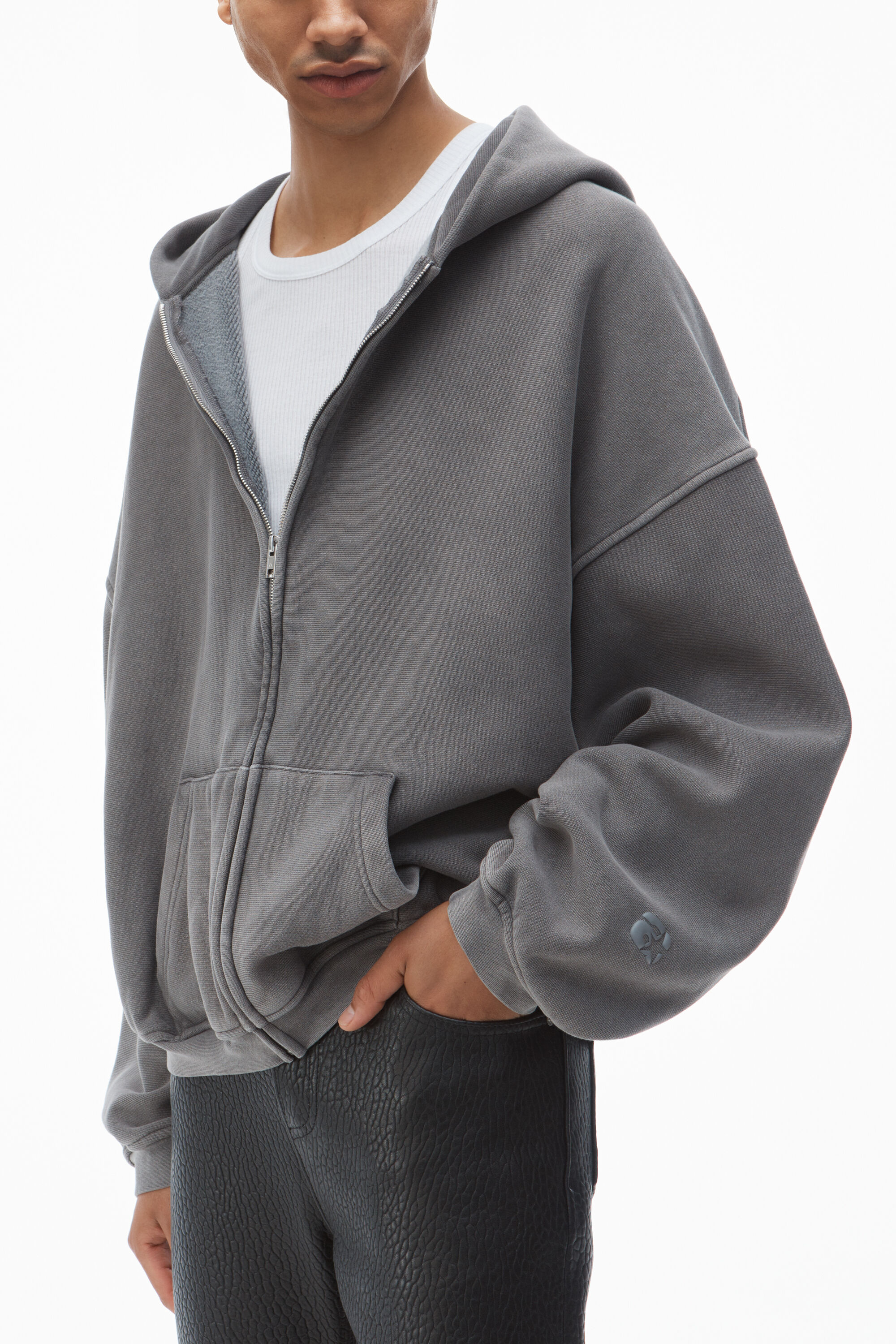 andwang Kirakira zip up グレー 数量限定】 Kirakira zip up (gray) トップス - トップス