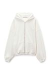 Alexander Wang vintage white weiße kapuzenjacke aus baumwolle mit logo