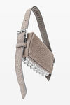 Alexander Wang grey ricco mini crossbody bag in nubuck leather