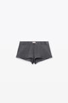 Alexander Wang army drab grey waffle-knit cotton boyshort