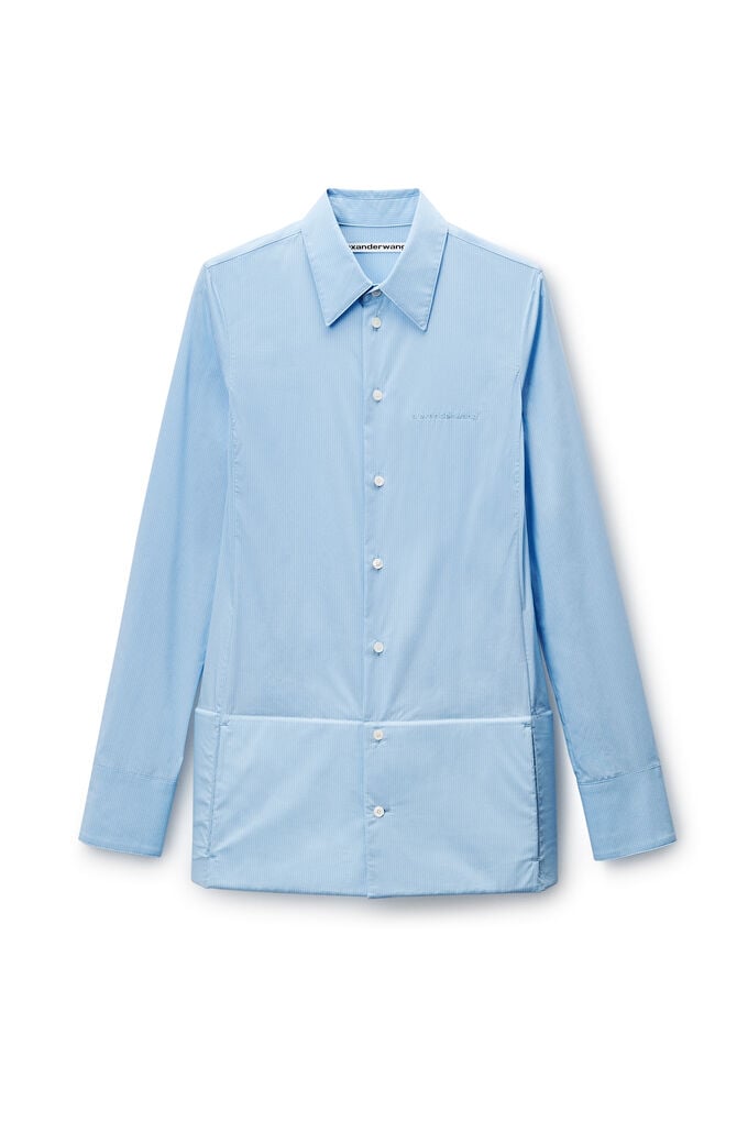 Alexander Wang Structured Hem Romper In Blue