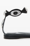 alexander wang dome goatskin leather sandal  black