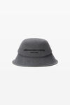 Alexander Wang washed asphalt distressed logo bucket hat