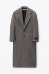 alexander wang 人字斜纹布料长款外套 charcoal melange