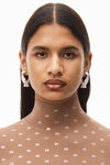 alexander wang crystal chain link earrings  pv silver