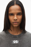 Alexander Wang washed cedar blade logo-embossed tee in cotton