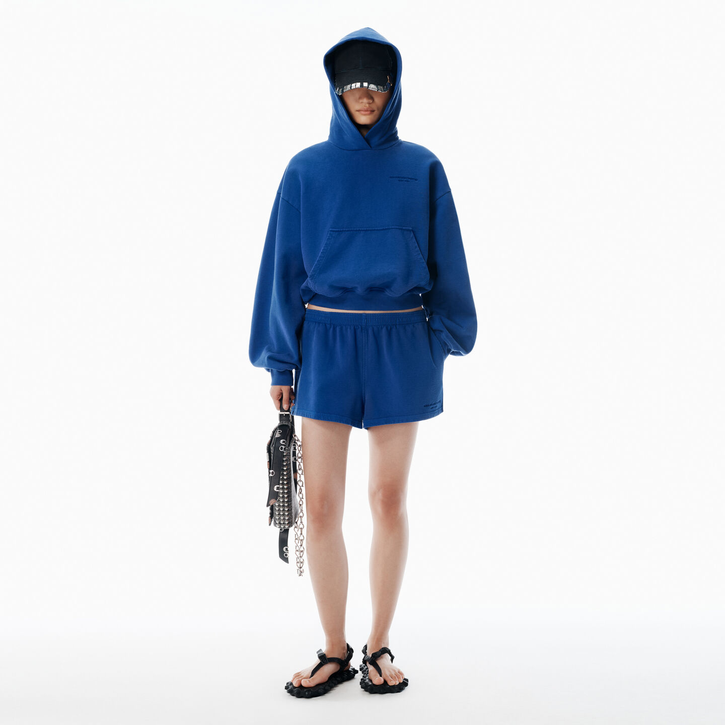 Alexander Wang Blue Cotton-terry Running Shorts