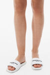 Alexander Wang white aw pool slide in nylon