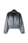 Alexander Wang silver/black veste de survêtement réfléchissante effet rétréci