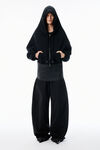 Alexander Wang black black veil zip-up hoodie