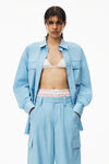 alexander wang 密织棉质工装裤 chambray blue