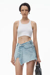Alexander Wang light bleach deconstructed mini skirt in cotton