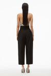 alexander wang carrot leg trouser in cotton tailoring black