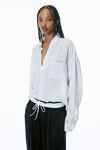 Alexander Wang black pre-styled trouser with turn-down waistband