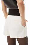 alexander wang safari short in cotton tailoring snow white