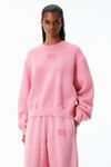 Alexander Wang washed lotus pink puff-print logo sweatpants