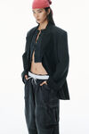 Alexander Wang washed jet black pre-styled ripstop cargo pants