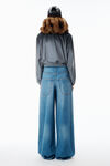 Alexander Wang vintage marbled blue surge wide leg jean
