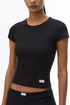 Alexander Wang black クリスタル ホットフィックス クルーネックtシャツ