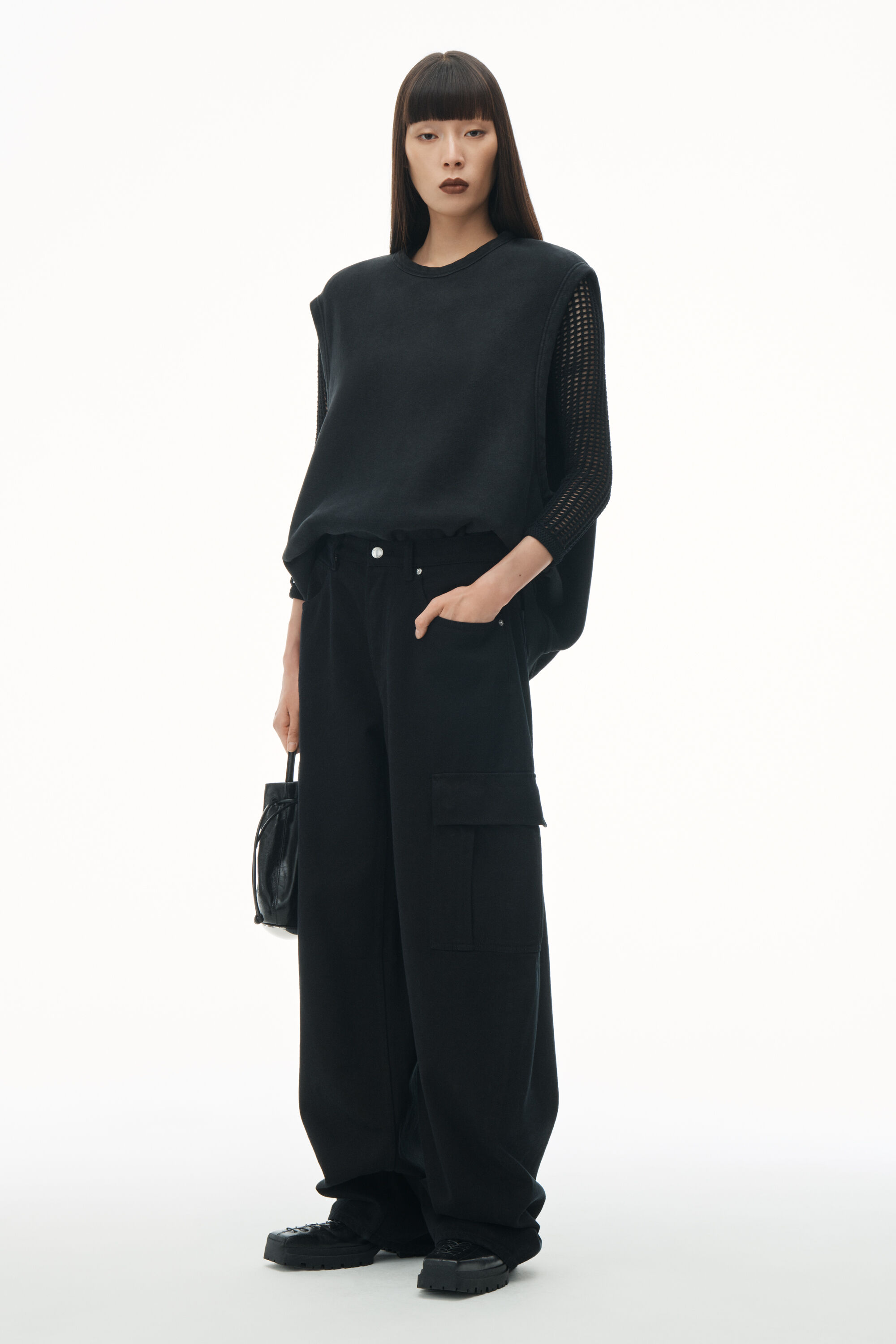 未使用 メタルタイ VERONIQUE BRANQUINHO VERONIQUE BRANQUINHO コットンブルゾン ライダース